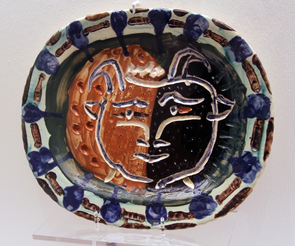 Oval Plate with Head of a Faun